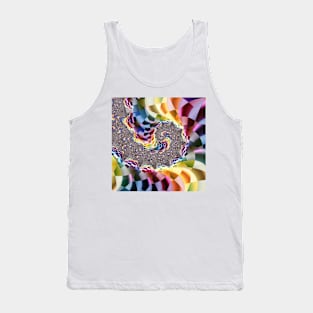 colourful spiralling rainbow pattern Tank Top